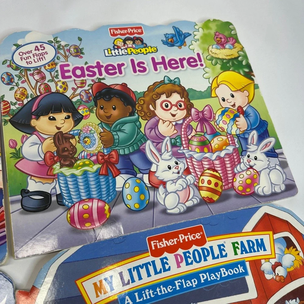 Fisher-Price Little People Lift-the-Flap Board Books Set of 4‎ Halloween Easter
